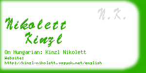 nikolett kinzl business card